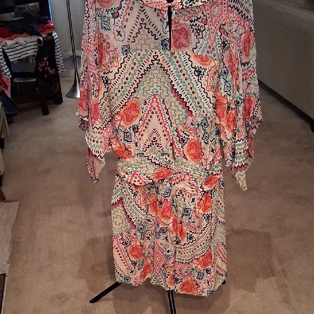 Maeve Vibrant Multicolor Midi Dress - Picture 3 of 6
